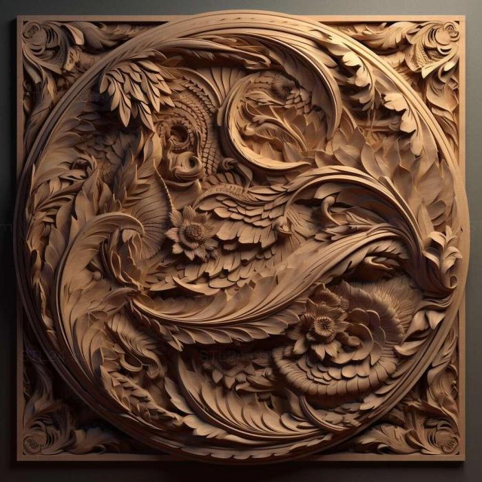 Patterns and decorations (stl iw 4, PATTERN_1496) 3D models for cnc